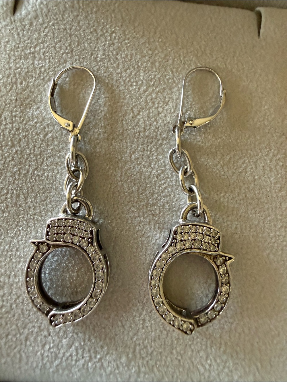 Queen Baby Handcuff Drop Earrings - Lever Back